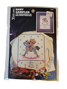 Vtg Vogart Crafts BABY SAMPLER Embroidery or Ballpoint Painting Bear Horse 8758G - Picture 1 of 5