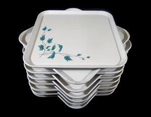 12 St Regis Serv-A-Dish Enameled Lap/Buffet/TV Trays - White with English Ivy - Bild 1 von 20