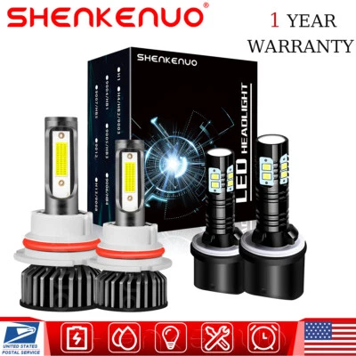 Faro LED alto/bajo + bombillas antiniebla para Dodge Stratus sedán 2001-2006 6000K 4X Foto 1 de 4