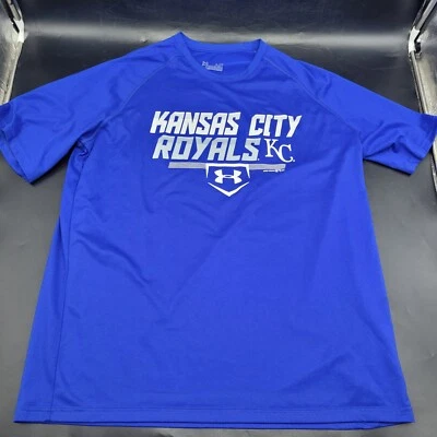 Kansas City Royals KC MLB Baseball Blue Under Armour Loose Large T-Shirt - Image 1 of 4