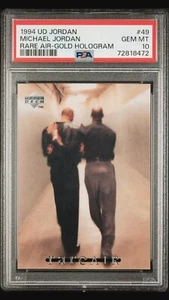 HOLOGRAMA DORADO Michael Jordan 1994 UD Jordan Rare Air #49 PSA 10 MUY RARO - Imagen 1 de 2