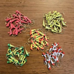 Mixed 100 Pack 1/16 oz NEW Fresh Painted Shad Dart Jigheads, Brass Hooks Lures - Picture 1 of 11