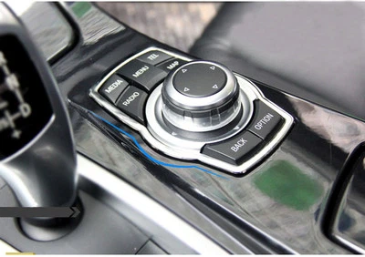 S.Steel Console Multimedia Knob Frame Cover Trim For BMW X1 X3 X4 X5 2010-2018 - Image 1 of 4