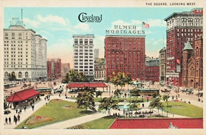 Postcard OH Cleveland Ohio-Square West View-Ulmer Mortgages-Antique c1915 (D10) - Picture 1 of 4