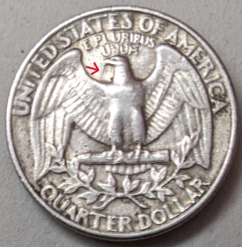 1983-P Washington Quarter "Spitting Eagle" Die Crack Error. Free Shipping! Cover