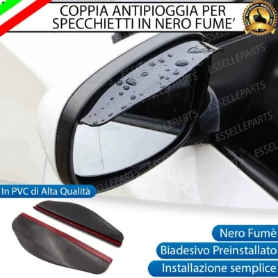 COPPIA DEFLETTORI ANTIPIOGGIA NERO FUME' SPECCHIETTI LAND ROVER RANGE ROVER IV - Immagine 1 di 4