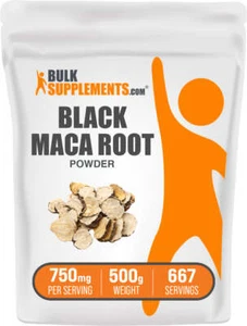 BulkSupplements Black Maca Root Powder - 750mg per Serving - Picture 1 of 12