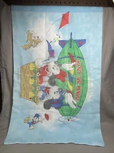 Vintage Mickey & Minnie Mouse Air Mobile Kissenbezug Jiminy Cricket Chip 'n Dale USA - Bild 1 von 1