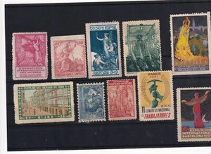 España. Conjunto de 10 viñetas de ciudades de España - Imagen 1 de 1