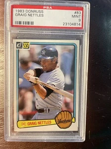 1983 DONRUSS #83 GRAIG NETTLES YANKEES PSA 9 MINT - Picture 1 of 2