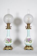 Paire de lampes Napoléon III en porcelaine
