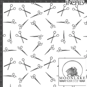 Hair Dressing Scissors / Barber 100% Quality Cotton Poplin Fabric *Exclusive* - Picture 1 of 3
