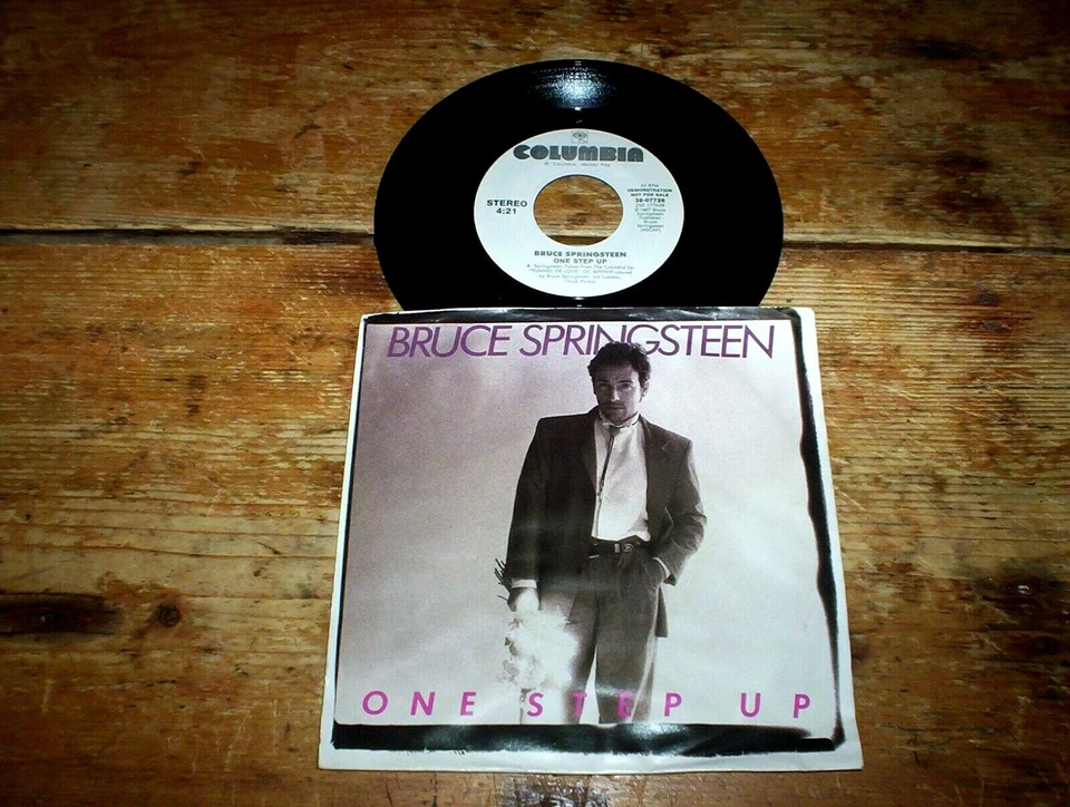 BRUCE SPRINGSTEEN 1988 PROMO vinyl PS 45 ( ONE STEP UP  same both sides ) NM- - Image 1 of 1