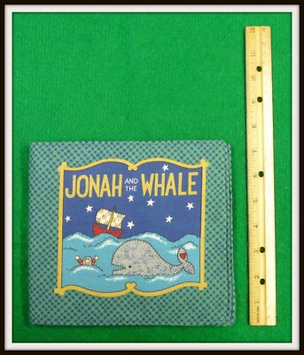 JONÁS Y LA BALLENA - Tela de tela hecha a mano completa libro suave para niños regalo para bebés Foto 1 de 4