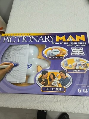 Electronic Pictionary Man Game  Used But Complete Set Untested  - Image 1 of 3
