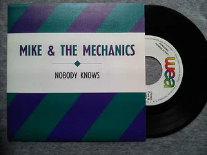 MIKE&THE MECHANICS -"NOBODY KNOWS"- SPANISH ONLY PROMO VINYL SINGLE WITH BIOGR. - Bild 1 von 2