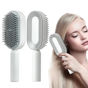 Self Cleaning Hair Brush For Women One key Cleaning Hair Loss Massage Comb - Picture 1 of 7