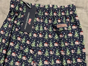 Boys Vineyard Vines Blue Christmas Trees Whales Snow Lounge Wear - Size S - Picture 1 of 3