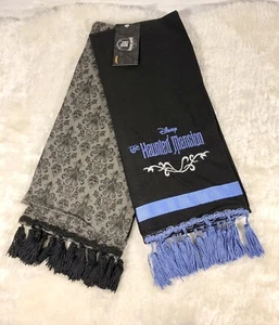 The Haunted Mansion Kitchen Towel Set Wallpaper Pattern/Black New - Picture 1 of 4