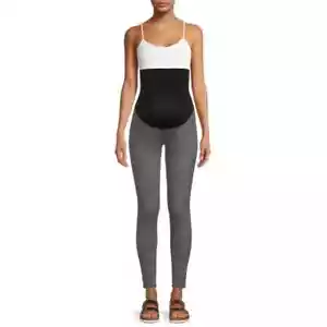 Leggings de maternidad Time and Tru para mujer 2XL 20 con puente de peso pesado panel completo - Imagen 1 de 6