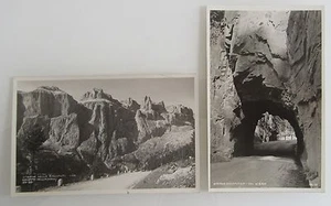 2x Italien Pass Strassen Strada Delle Dolomiti, Dolomitica Cartolina Italy ~1940 - Picture 1 of 2