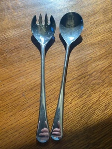 Salad Contemporary Silverplated Salad  Tong Serving Utensils Made In Italy - Picture 1 of 4