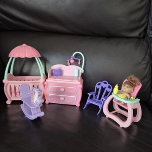 Preloved Vintage Cabbage Patch Kids Lil Sprouts Dream Nursery Mix Lot Playset - Picture 1 of 20
