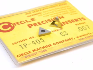 NUEVO EXCEDENTE 9 PIEZAS. CIRCLE PRECISION TP 405 GRADO: C3 CON INSERTOS DE CARBURO DE RADIO - Imagen 1 de 1