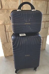 Samsonite Luggage Hers N Hers Carry On Spinner & Beauty Crate Blueberry NWT - Picture 1 of 16