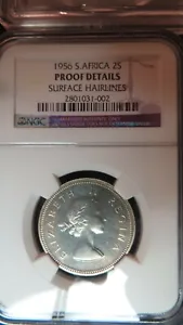 1956 South Africa 2 Shilling NGC Proof Details - Picture 1 of 12