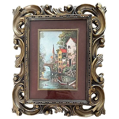 Vintage Norleans Ornate Frame Picture Print 8”x 9.5” Victorian Style Wall Hang - Image 1 of 4