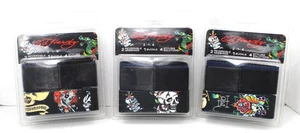 Juego de 2 correas reversibles de lona ajustable Ed Hardy para hombre 1 hebilla 44" NUEVO - Imagen 1 de 6