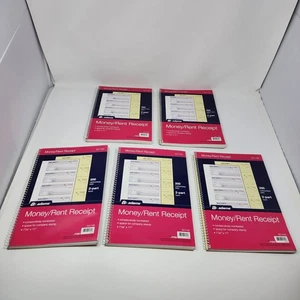 Adams Rent Receipt Books 7-5/8"x11" 2-Part Carbonless Forms SC1182 (5 Pack) - Picture 1 of 5