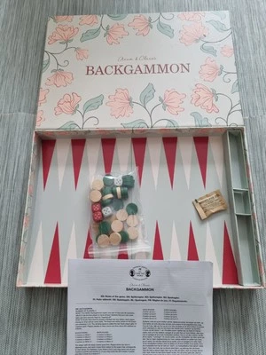 Sostrene Grene Anna & Clara's Backgammon Board Game Wooden Pieces Unused - Image 1 of 4