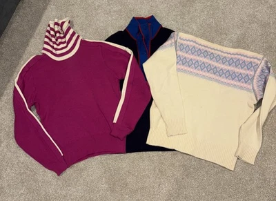 Lote De TRES Suéter Demetre Para Mujer Mediano Pullover Esquí De Colección Foto 1 de 4