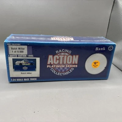 Acción 1995 NASCAR #21 Butch Miller 1983 Ford T-Bird banco 1/24 1/6000 semi sello Foto 1 de 4