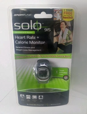 Temporizador monitor de calorías de ritmo cardíaco Sportline Solo 915 para mujer sellado de fábrica Foto 1 de 4