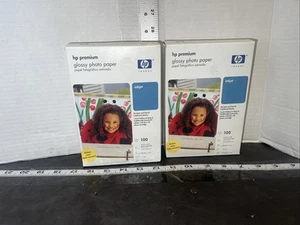 HP Premium GLOSSY 4X6 Ink Jet Picture Photo Paper 100 arkuszy 10 mil Papel Zdjęcia - Zdjęcie 1 z 3
