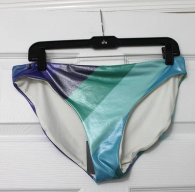 Kurt Geiger London KENSINGTON Multi Shimmer Stripe Bikini bottom Sz XL - Image 1 of 4