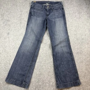 Ariat Jeans donna 30R pantalone vita media gamba larga blu denim western hippie boho - Foto 1 di 14