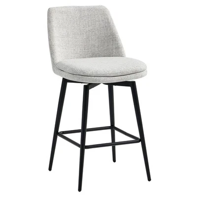 CHITA Upholstered Swivel Counter Stools, 27" Set of 2/3, FSC Certified & Modern - Image 1 of 4