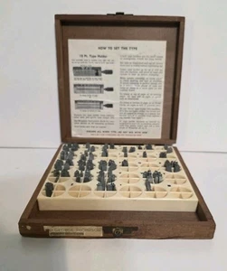 Kingsley Machine Hot Foil Stamping - 12 Pt Benard Gothic Caps In Original Box - Picture 1 of 9