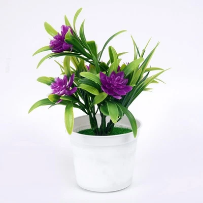 Bonsai Tabletop Home Decoration Small Artificial 5pcs Lotus Fake Flower-Durable - Image 1 of 4