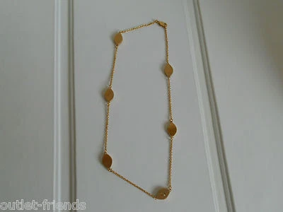 HALSKETTE EDELSTAHL VERGOLDET mit Elementen, PW Ring, Magnetschmuck, 45cm - Bild 1 von 4