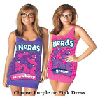 Juniors Nerds Sexy Tank Dresses with Glasses Funny Halloween Cosplay Costume 