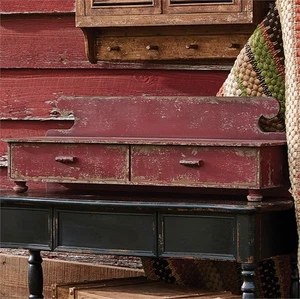 PRIMITIVES THEKENREGAL AUS DISTRESSED HOLZ IN GEALTERTEM ROT VON PARK DESIGNS - Bild 1 von 1