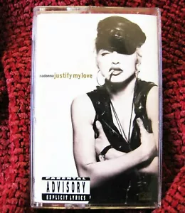 MADONNA BIG BOX JUSTIFY MY LOVE US CASSETTE TAPE MAXI SINGLE REMIX PROMO INSERT - Picture 1 of 3