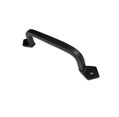 Iron Valley - 9'' Square Door Pull Handle - Solid Cast Iron Black / Sealed Cover