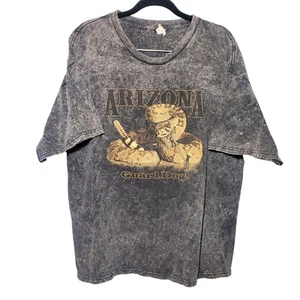 Arizona Guard Dog T-Shirt Men's 2XL Black Acid Wash Rattle Snake Y2K Retro - Picture 1 of 6