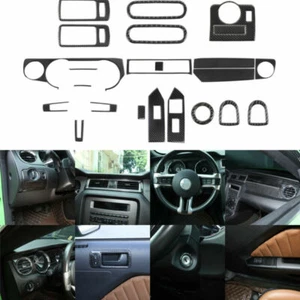 22PCS Carbon Fiber Interior Decorative Dashboard Trim For Ford Mustang 2009-2013 - Foto 1 di 12